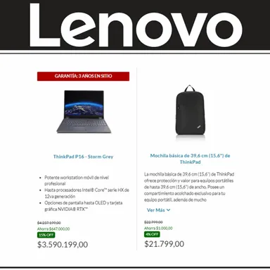 Catálogo Lenovo