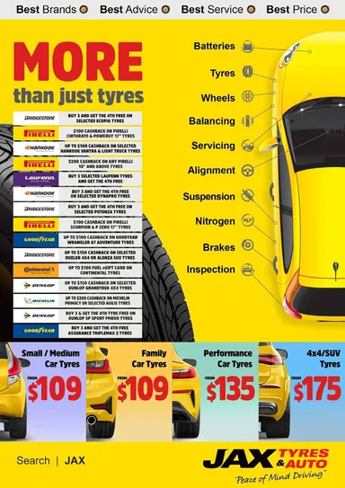 Jax Tyres catalogue
