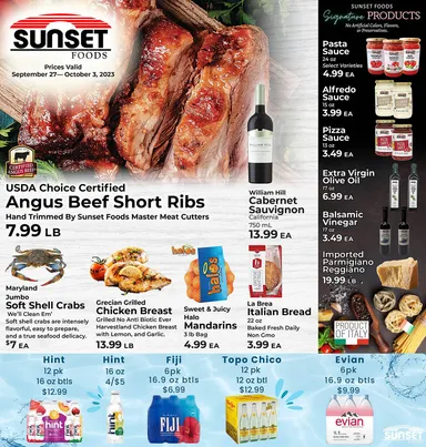 Sunset Foods ad