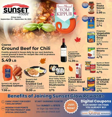 Sunset Foods ad