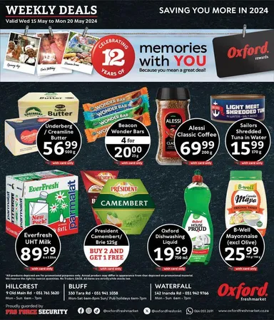 Oxford Freshmarket Weekly Deals Valid Until 20 May 2024