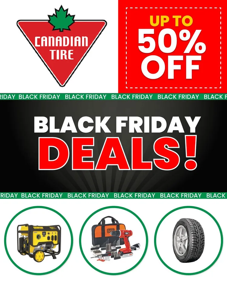 Canadian Tire Black Friday valid until November 27, 2023