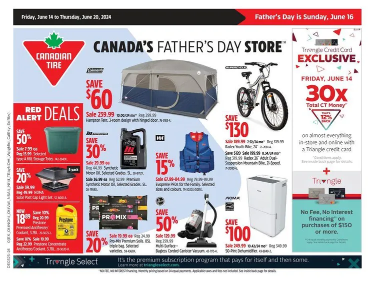 Canadian Tire weekly flyer valid until June 20, 2024