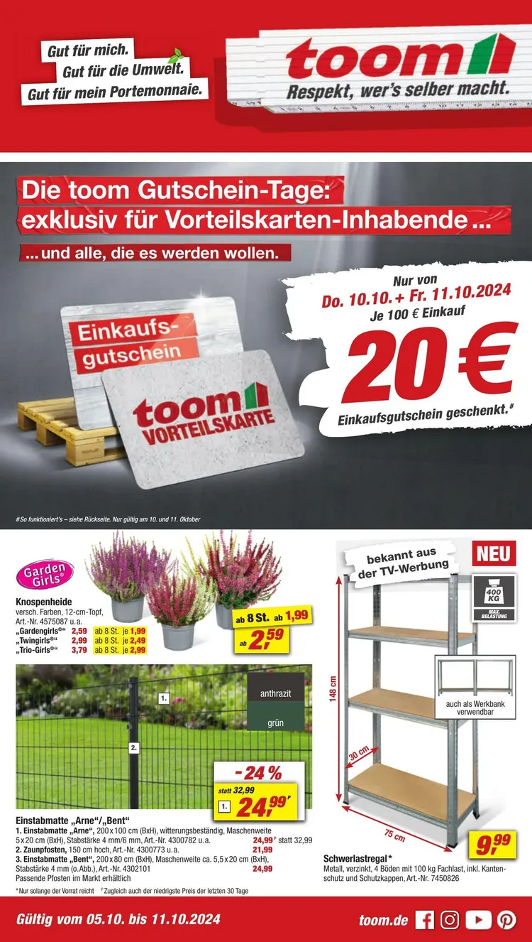 Toom Baumarkt Prospekt Angebote Oktober 2024