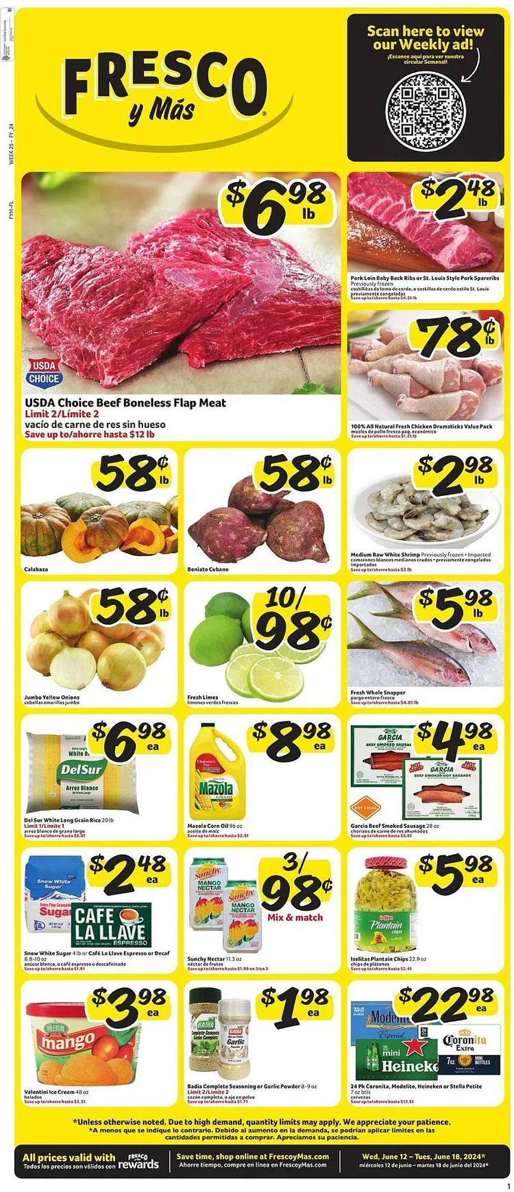 Fresco y Más Weekly Ad valid until June 18, 2024